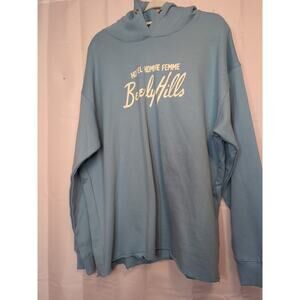 Homme And Femme Men's Beverly Hills Hoodie Size XL Light Blue(100)